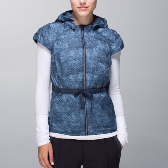 lululemon athletica Jackets & Blazers - Lululemon Spring Fling Sashiko Cross Inkwell Ghost Goosedown Puffy Vest